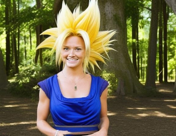 Live-Action Female Super Saiyan Character Portrait