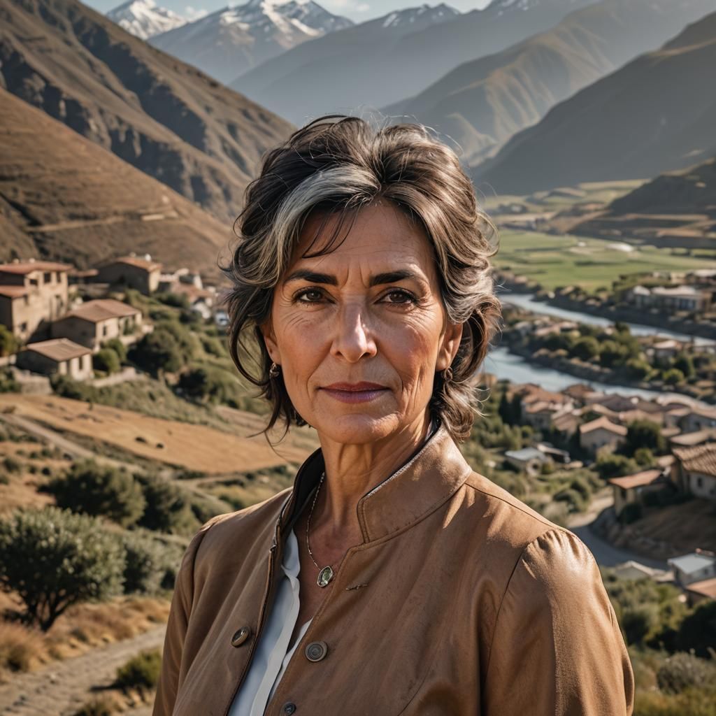Realistic Portrait of Italian-Chilean Woman in Chile