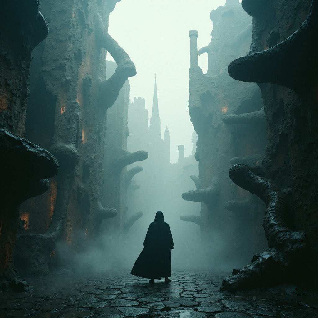 Ethereal Cityscape in Dreamlike Cinematic Style