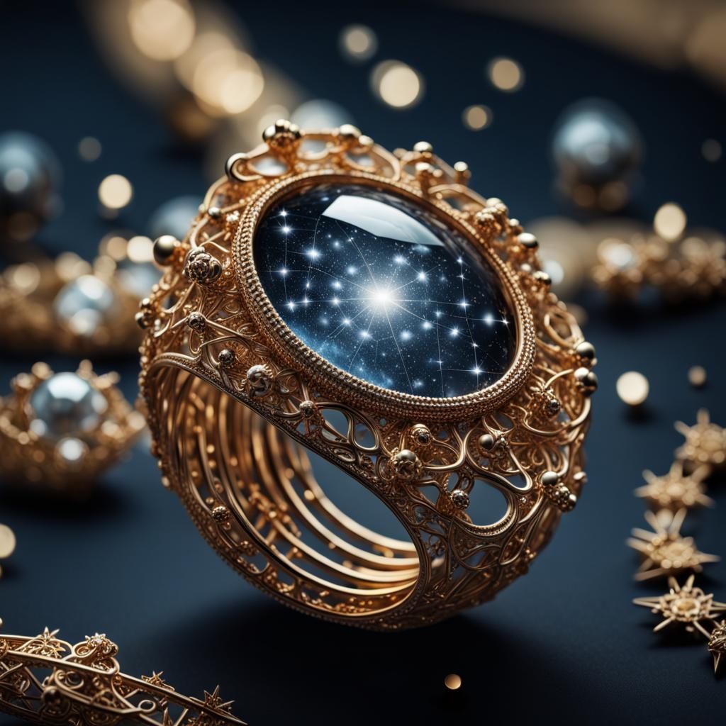 Constellation Jewelry: Hyperrealistic and Intricate Designs