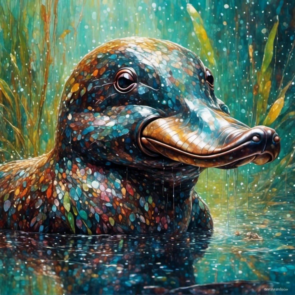 Colorful Platypus with Strong Expression