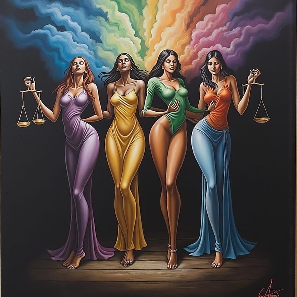 Mystical Cardinal Virtues: Fantasy Concept Art