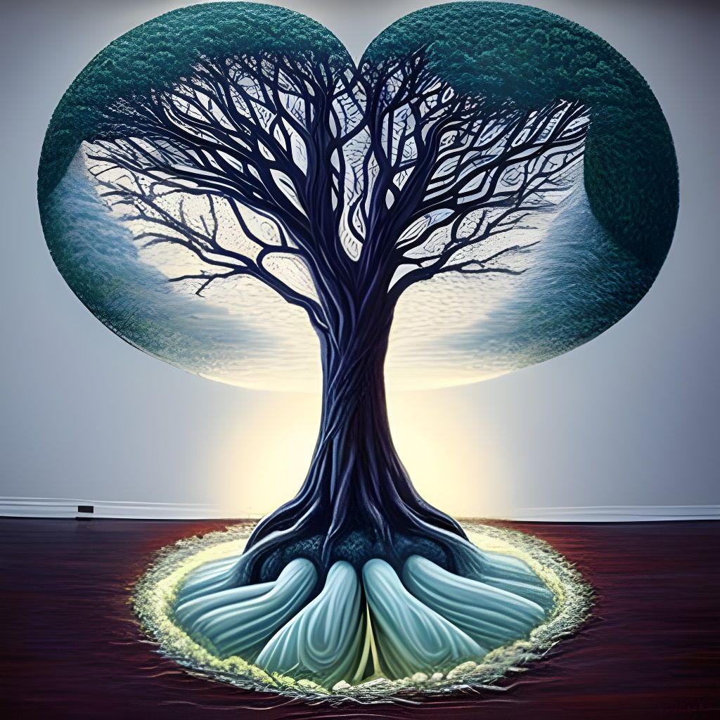 Heart Tree of Life: Summer Meets Winter