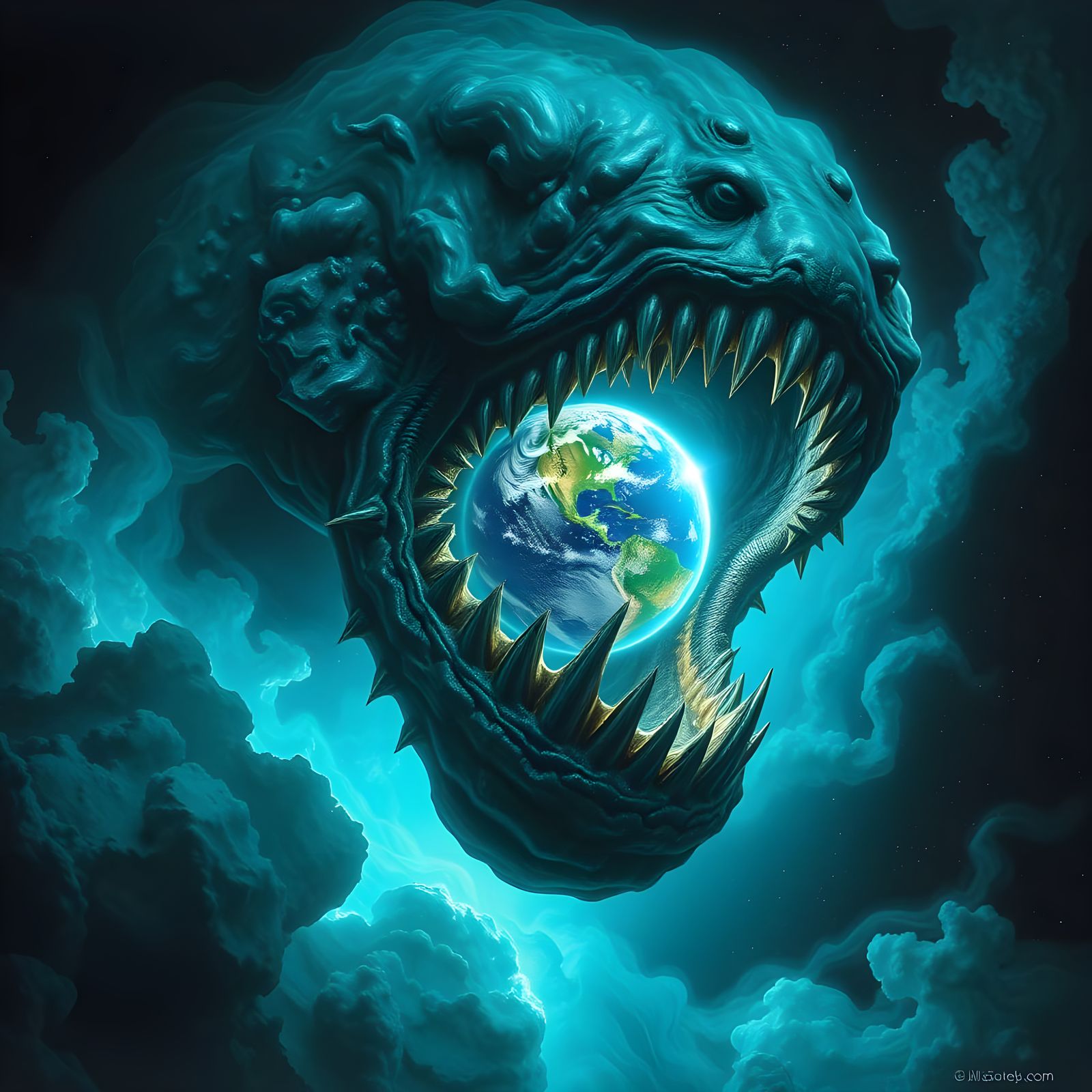 Cosmic Planet Eater Engulfs Earth in a Swirling Vortex of Ir...