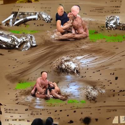 Realistic Mud Wrestling Match
