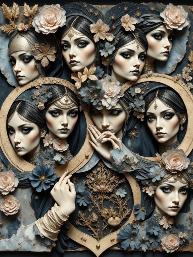 Ethereal Beings in a World of Textured Wonder