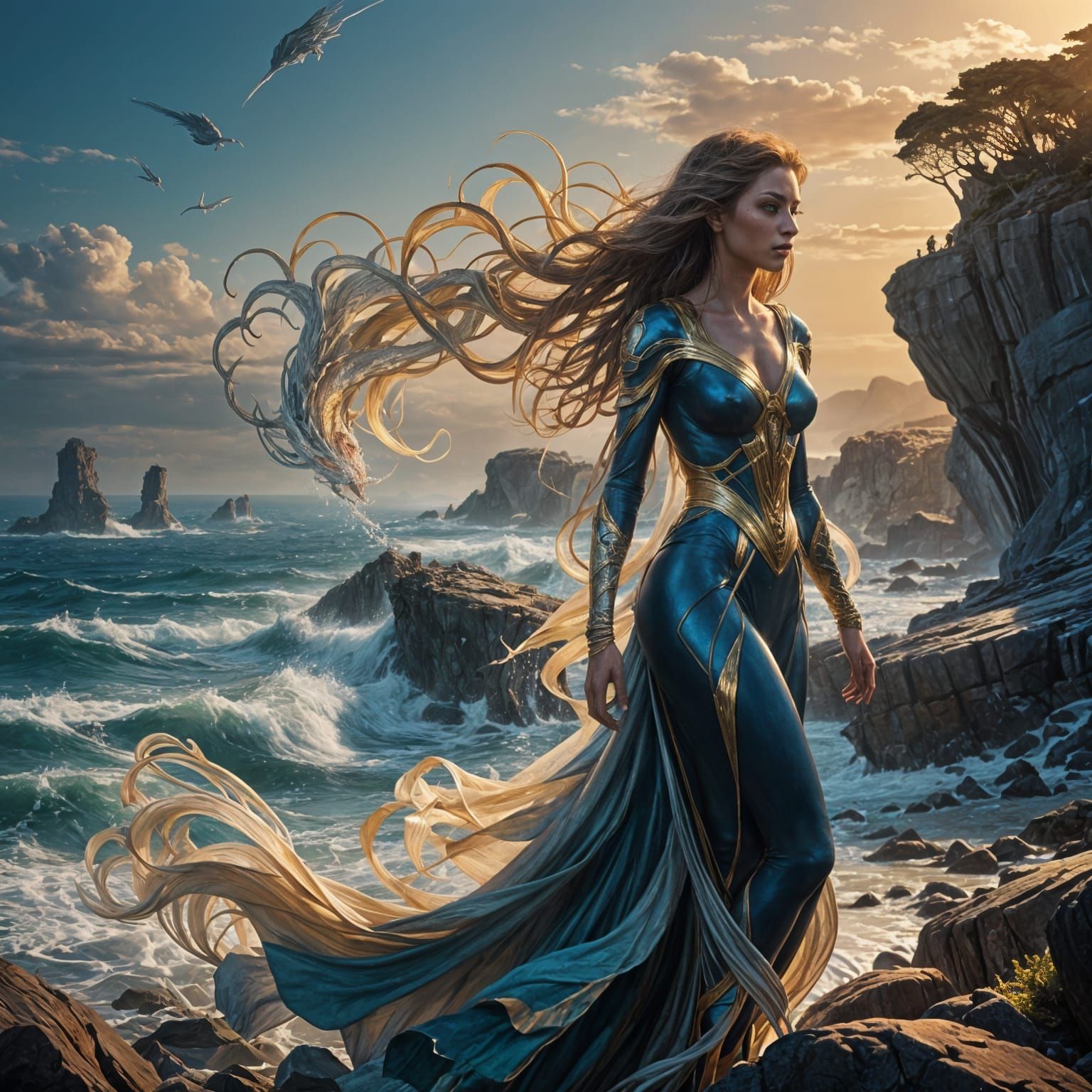 Siren Woman of Ancient Bloodline: Fantasy Concept Art