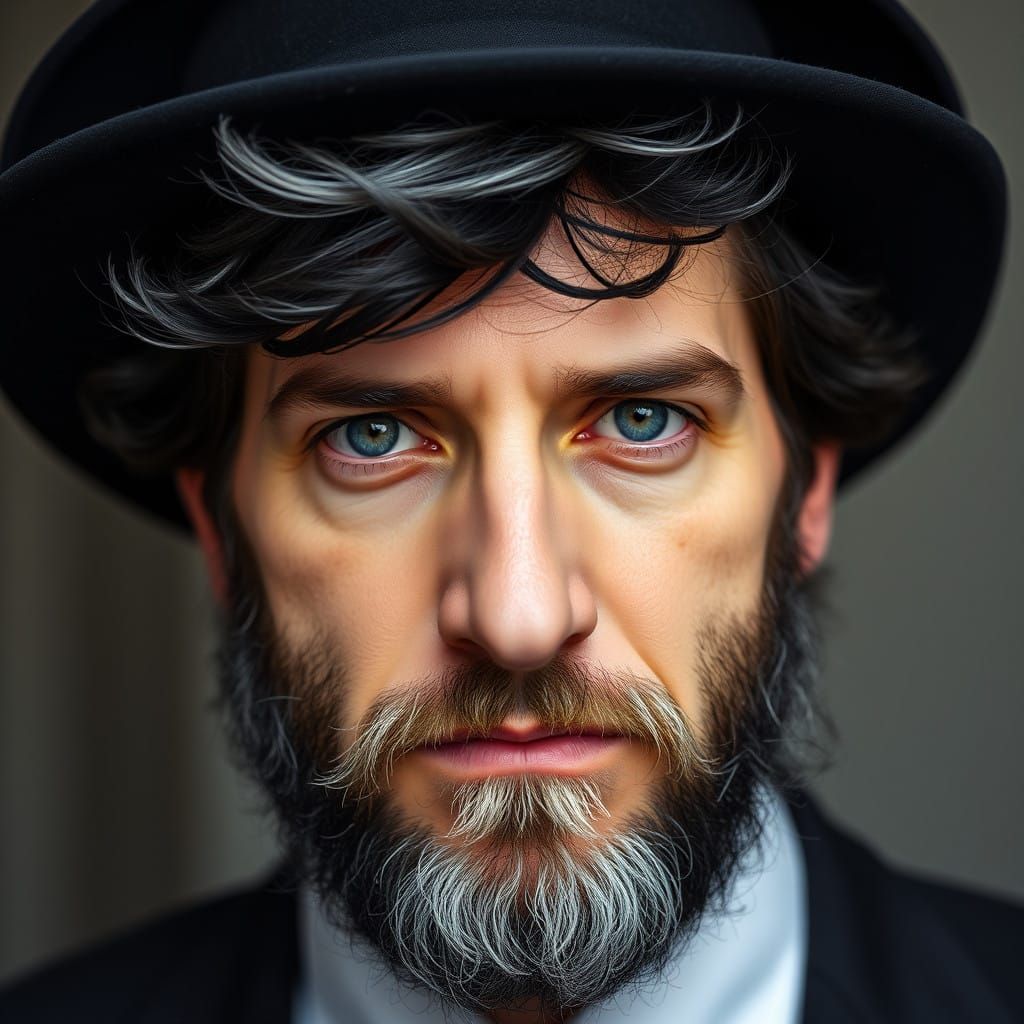 Middle-Aged Ultra-Orthodox Jewish Man in Distinctive Attire