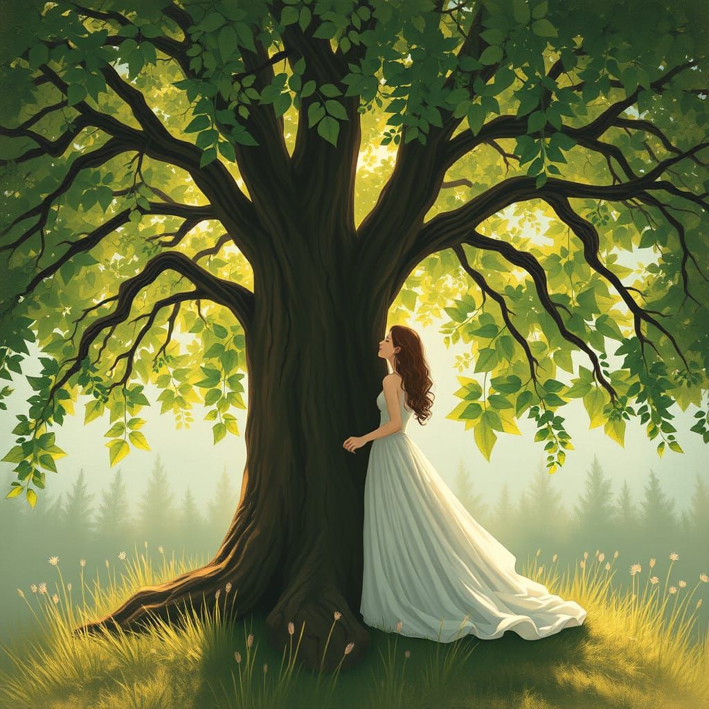 A Romantic Couple's Whispers Under the Secret Tree
