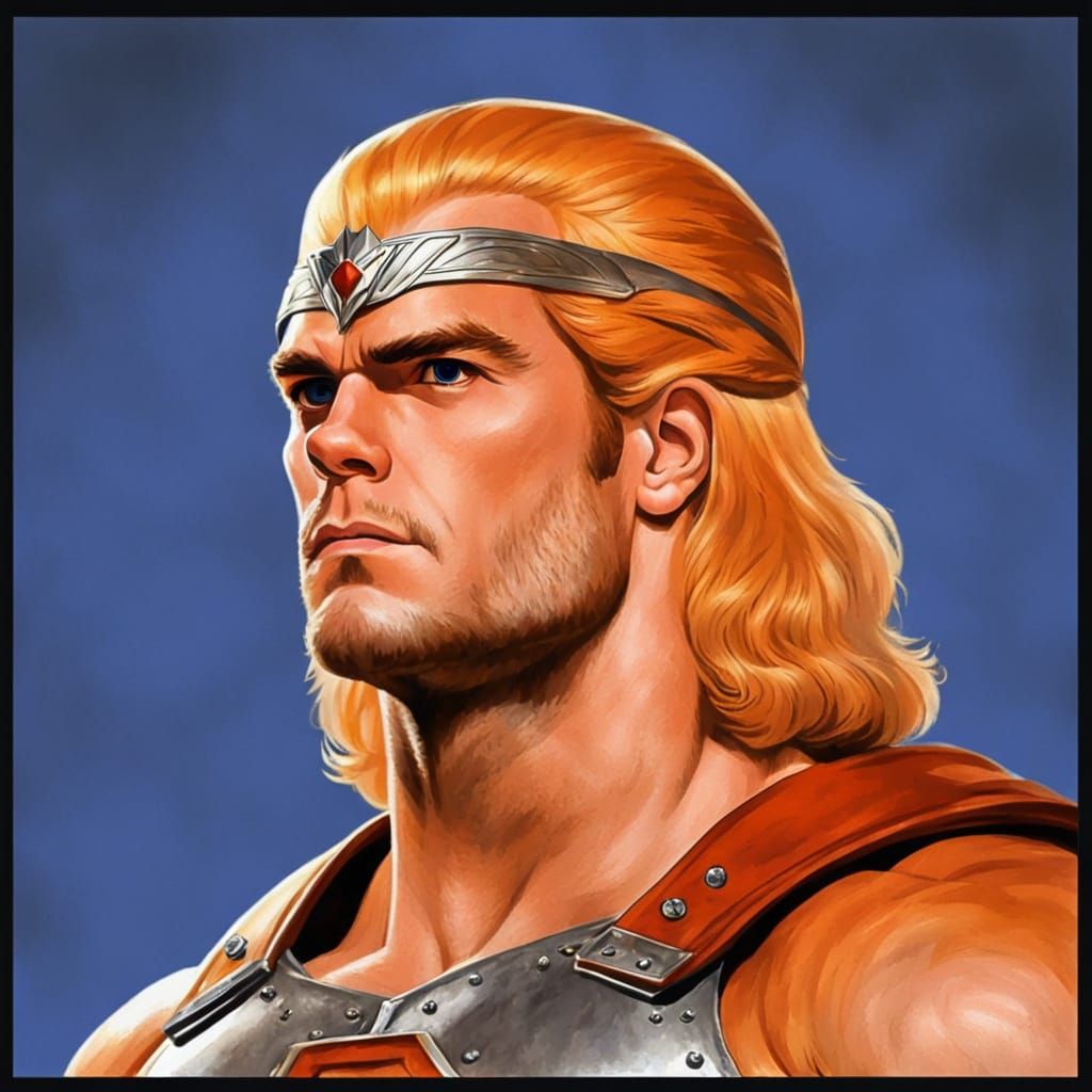 Henry Cavill as He-Man Wielding Power Sword