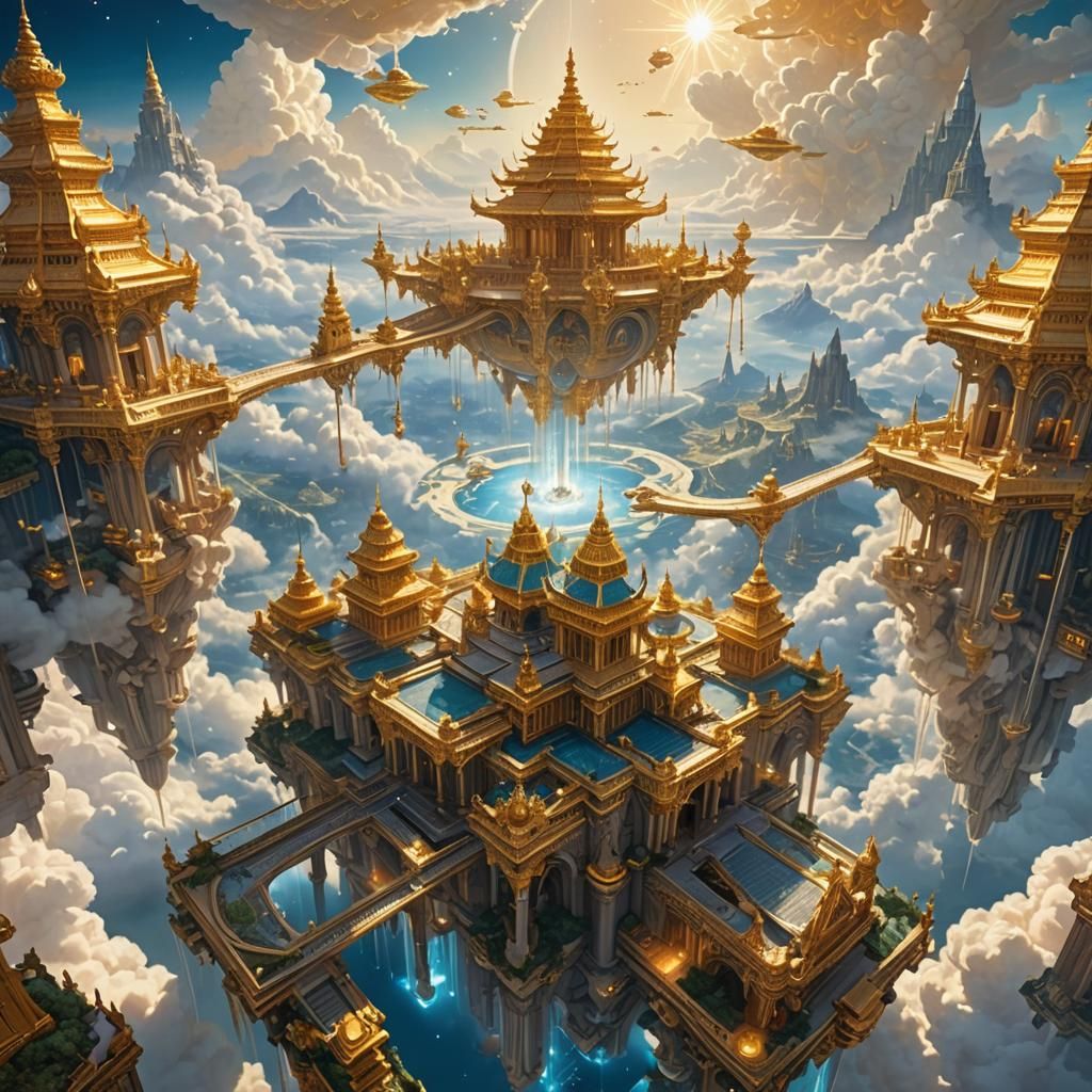 Celestial City in the Sky: A Fantasy Realm
