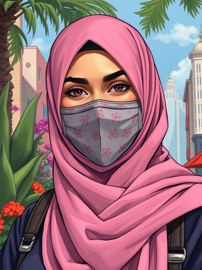 Modest City Siren in Vibrant Hues