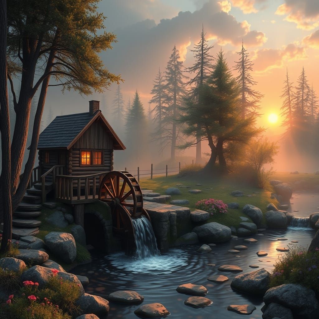 Miniature Landscape Painter's Palette as Whimsical Woodland ...