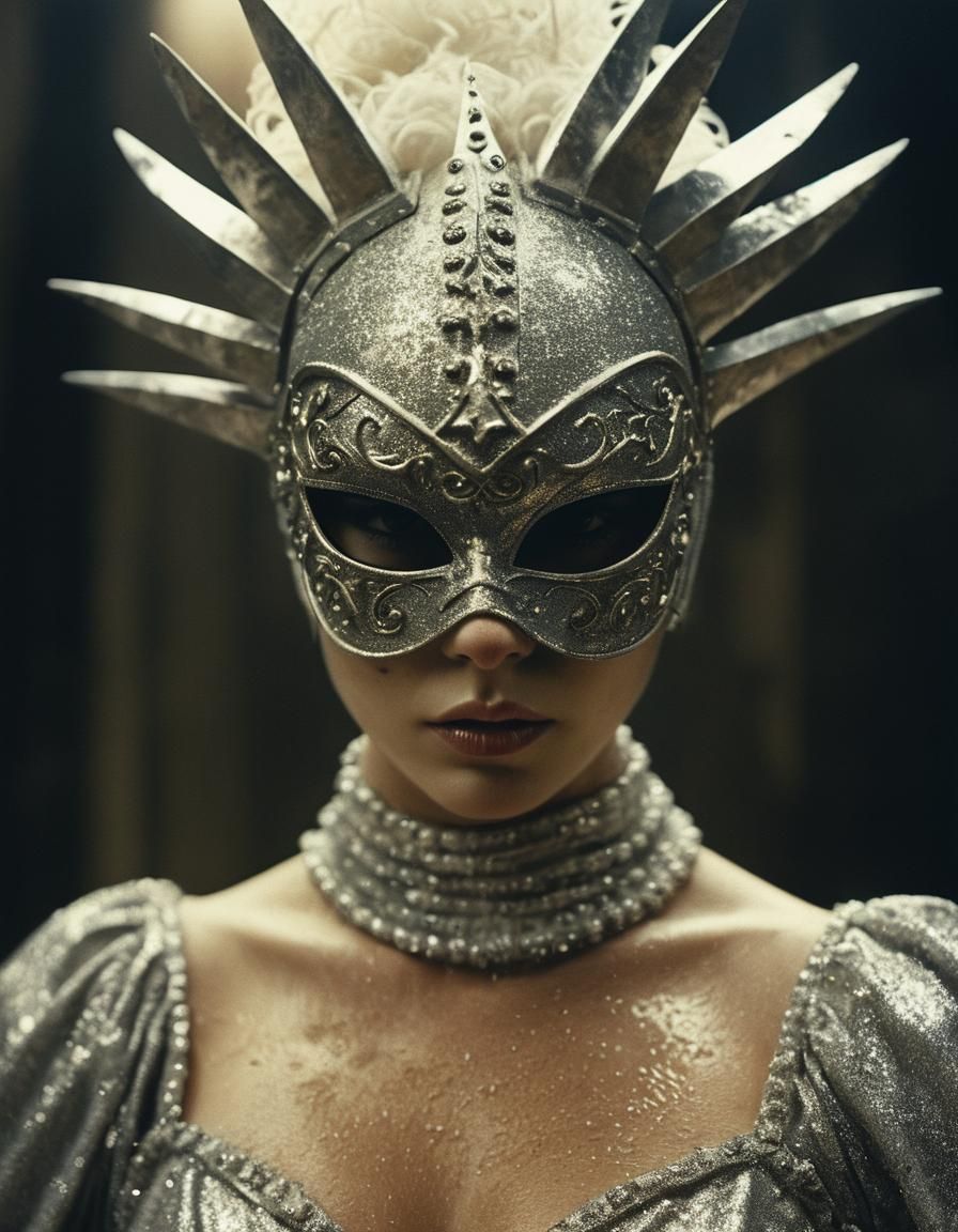 Surreal Glistening Guardian: A Cinematic Film Still