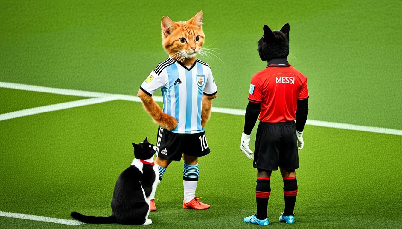 Fierce Feline Soccer Match in MLS Stadium