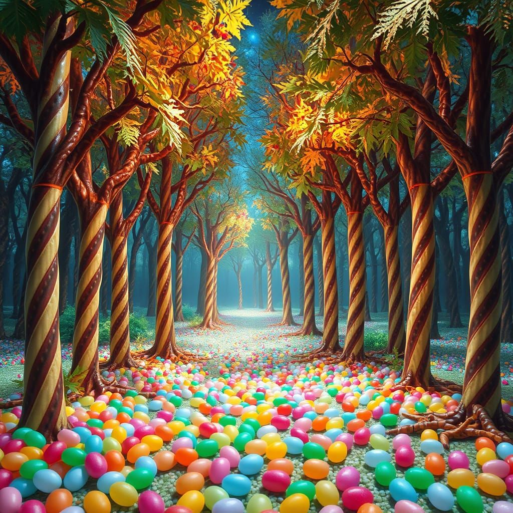 Enchanted Licorice Forest with Sugar Paper Leaves