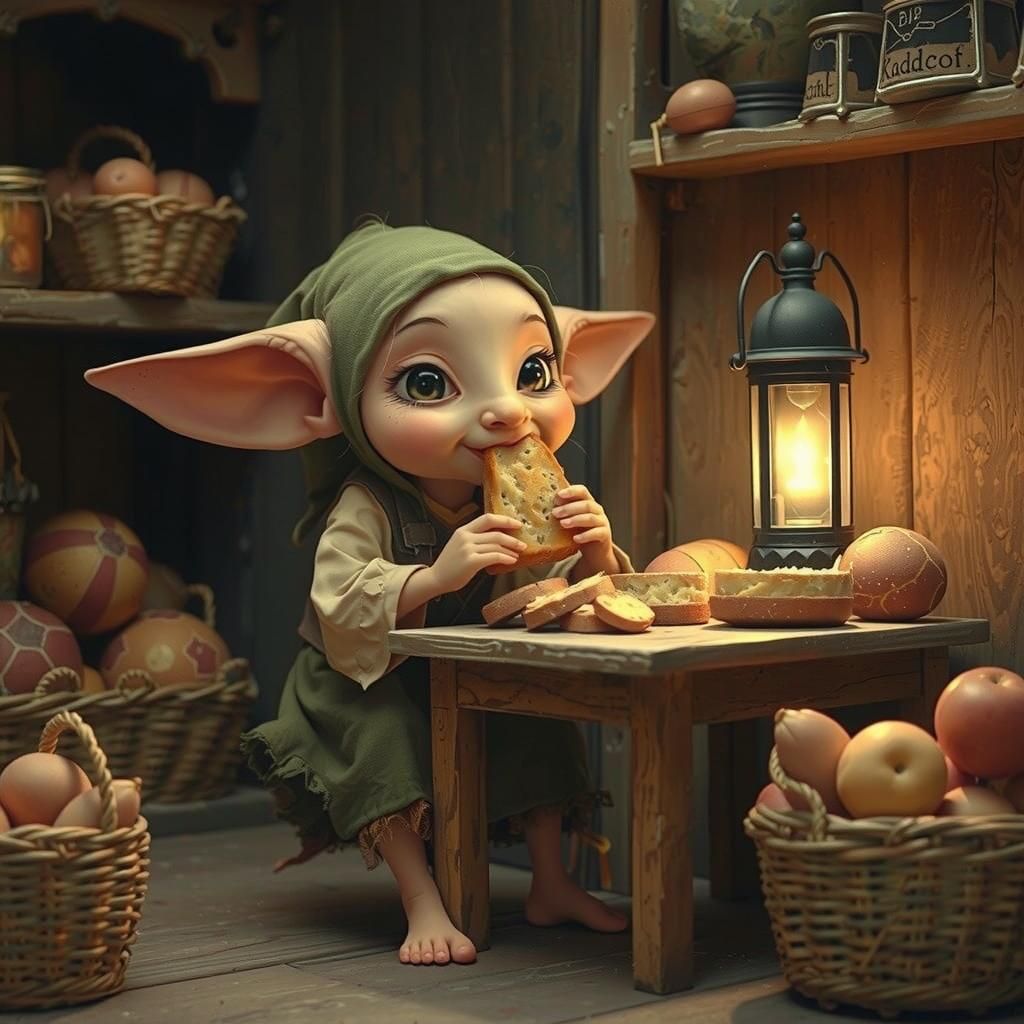 House Elf in Charcoal, Albrecht Durer Style