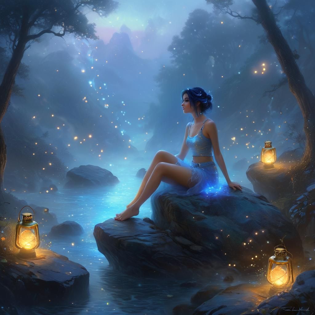 Ethereal Woman in Mist: Hyper-Realistic Digital Art