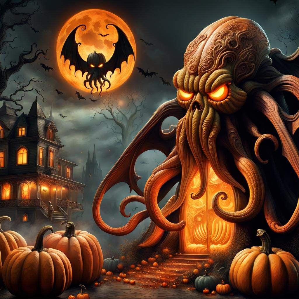 Cthulhu Pumpkin: A Hyperdetailed Halloween Masterpiece