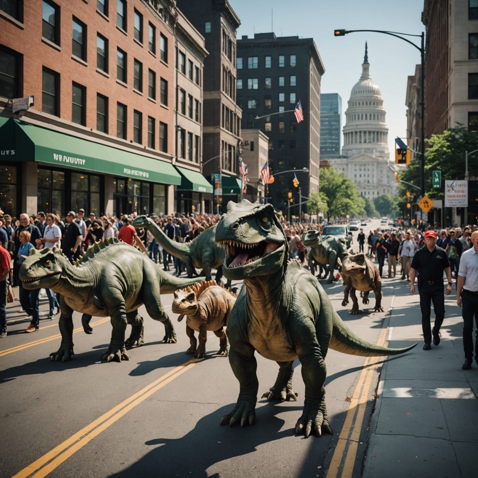 Dinosaurs Parade Through Modern Washington