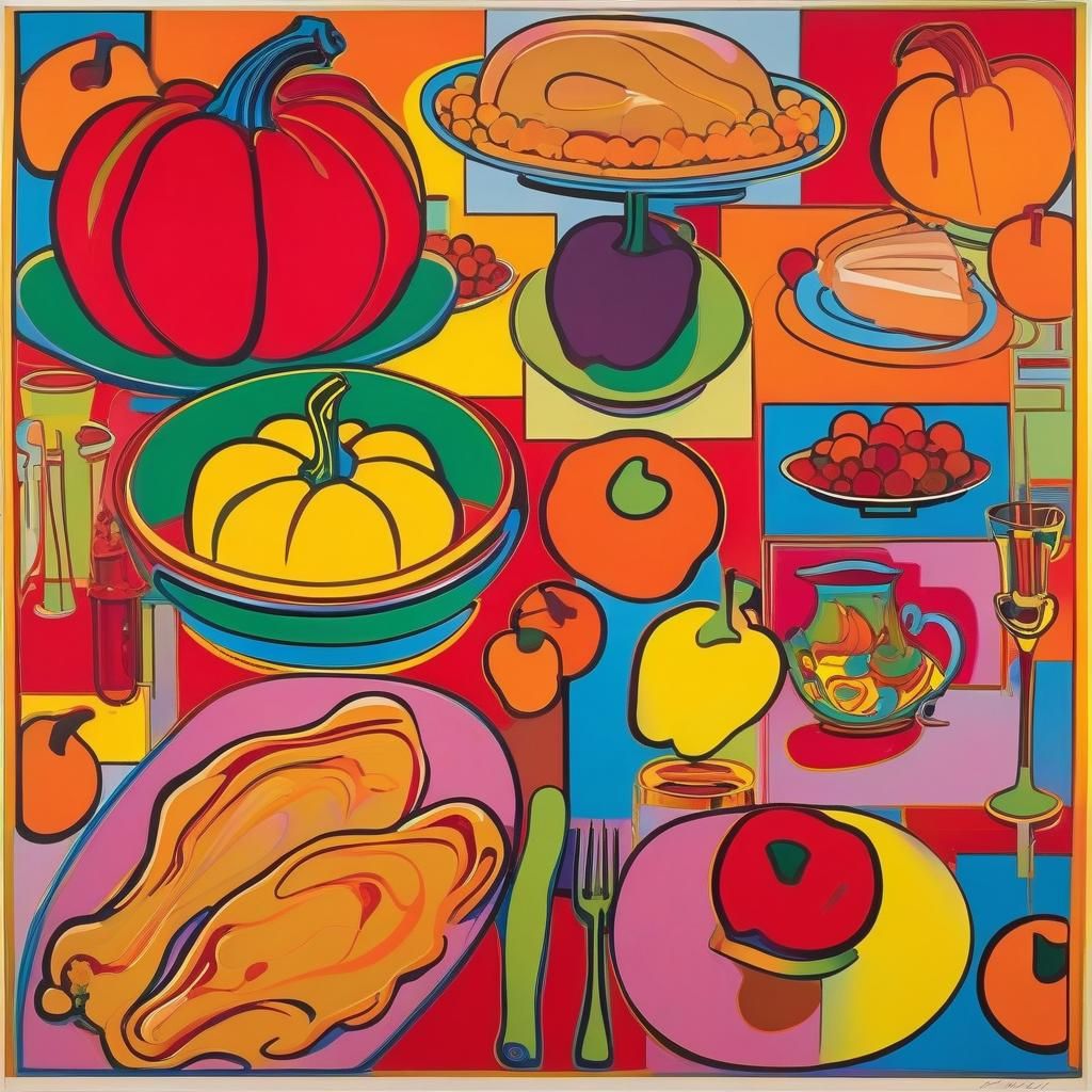 Thanksgiving in Pop Art Style