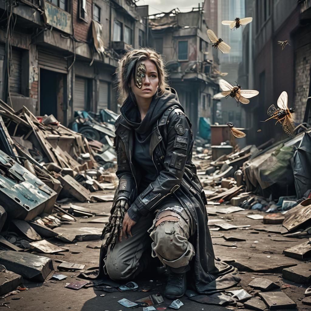 Dystopian Alley Swarm: A Biopunk Vision