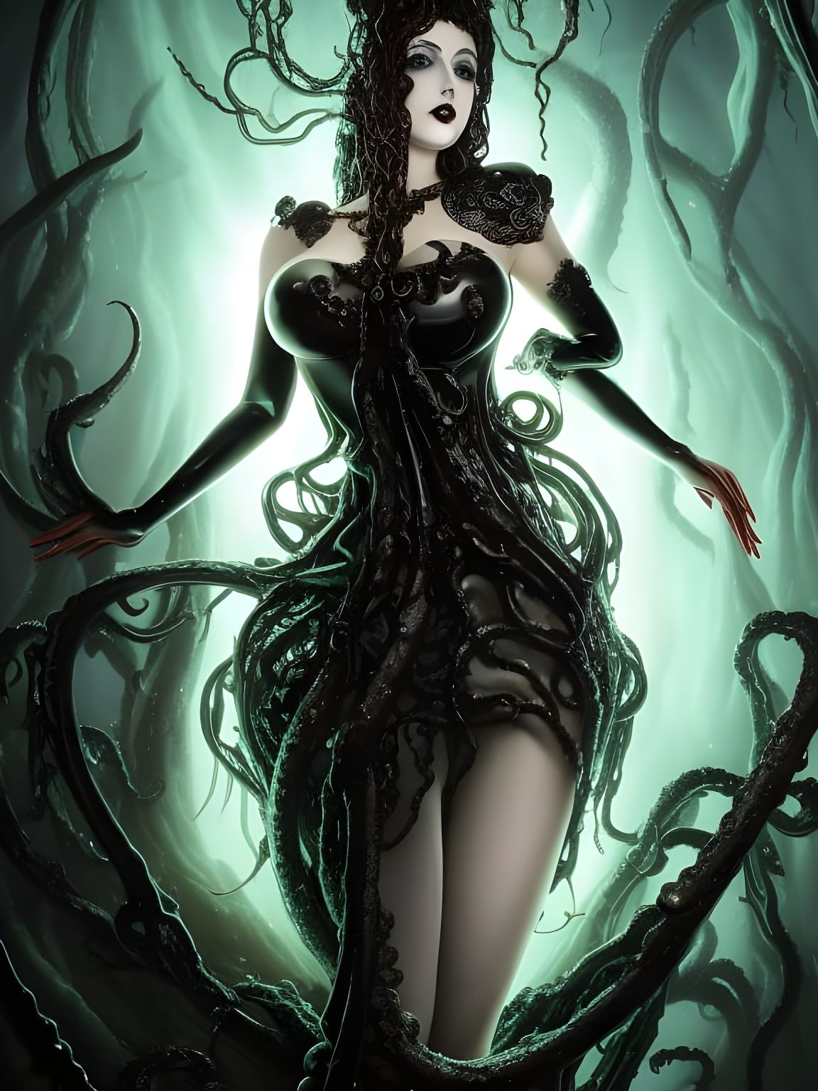 Squid Maid: A Gothic Sci-Fi Portrait