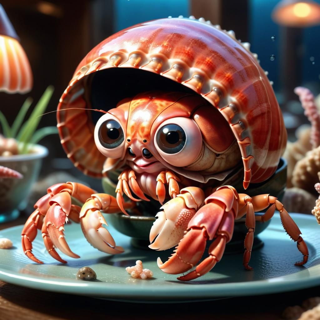 Cute hermit crab