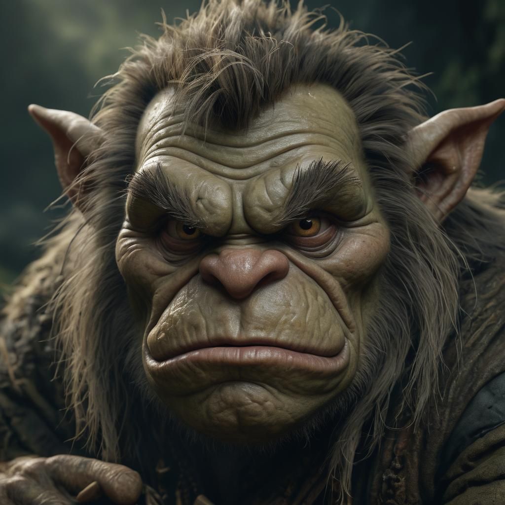 Hoggle the Troll Portrait in Moody 3D Art