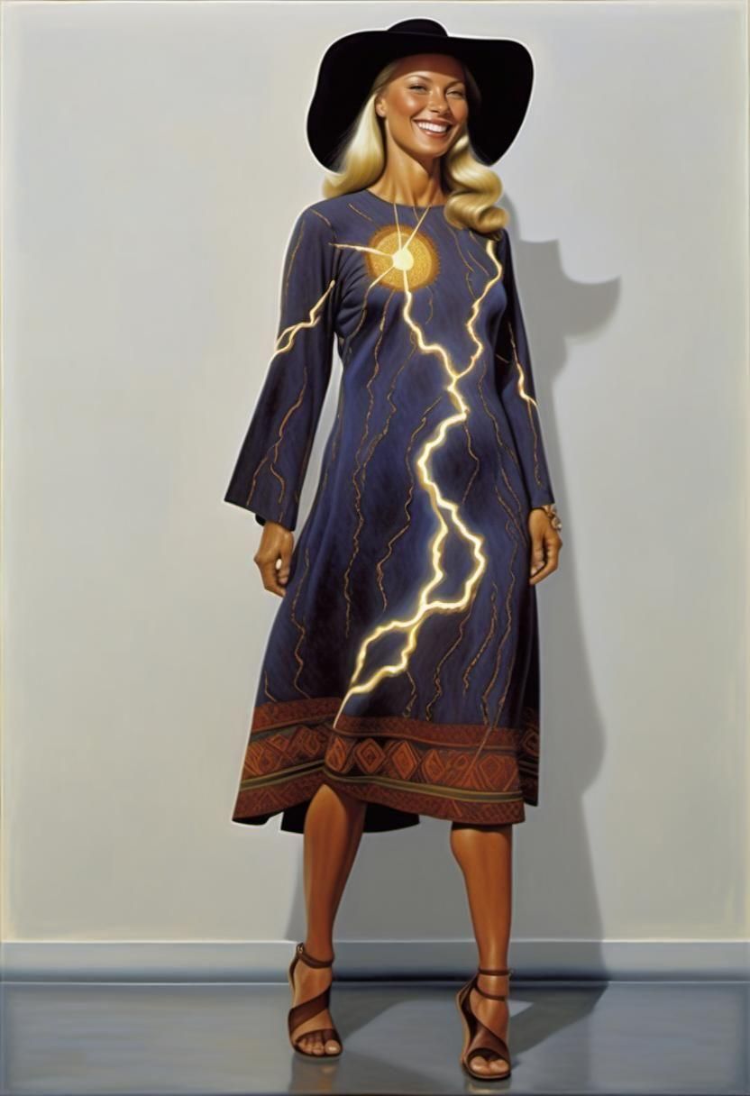 Blonde Woman Portrait in Surrealist Style