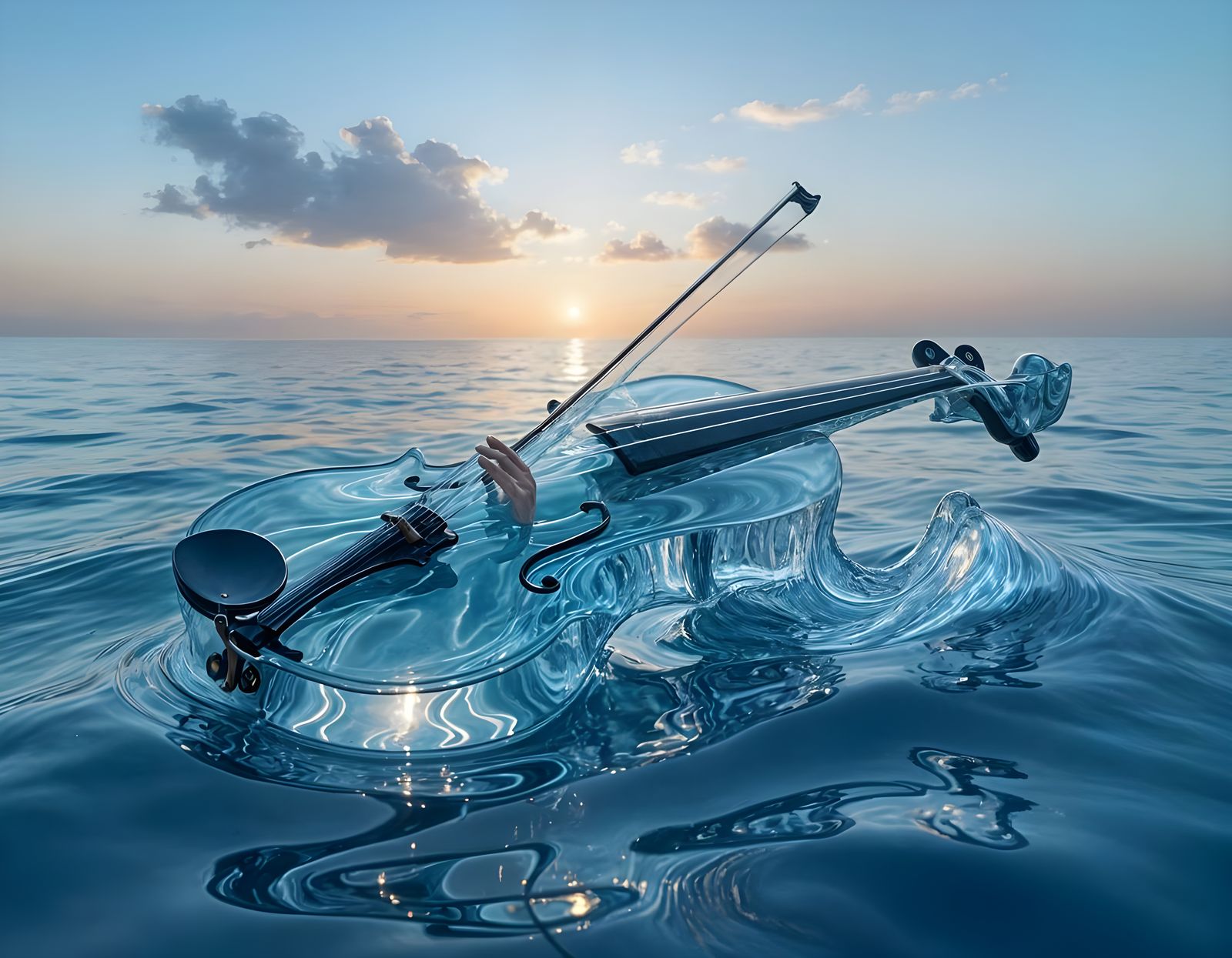 Ocean Water Violin with Seafoam Strings