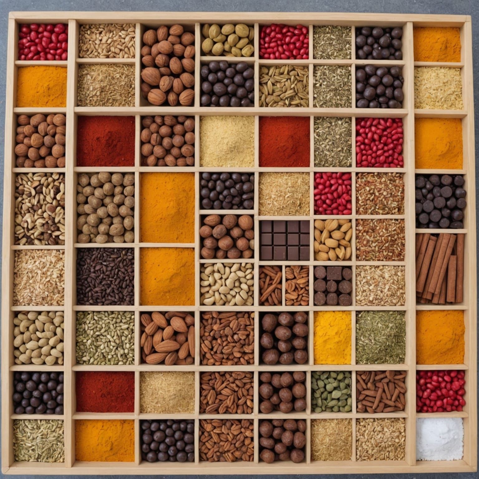 Vibrant Market Spice and Candy Display