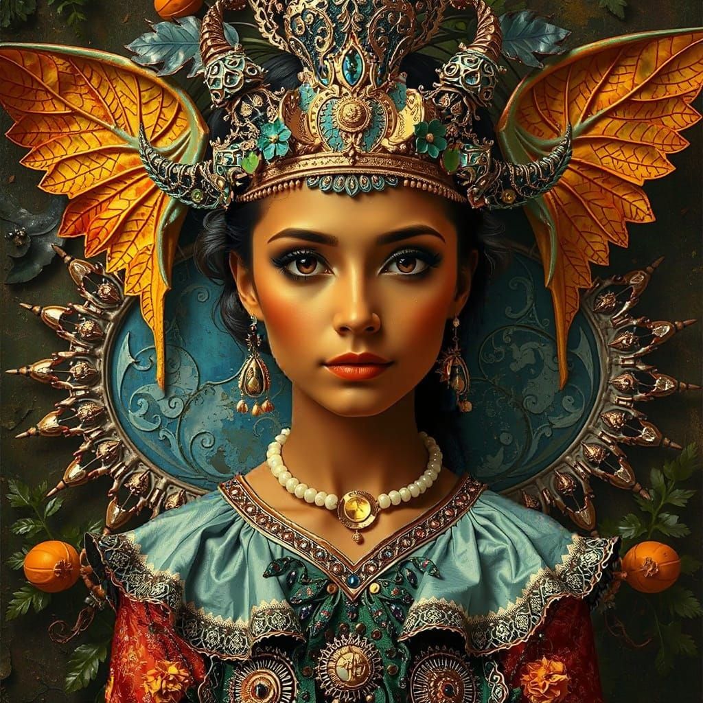 Surrealistic Nature Scene in Hyperrealistic Style