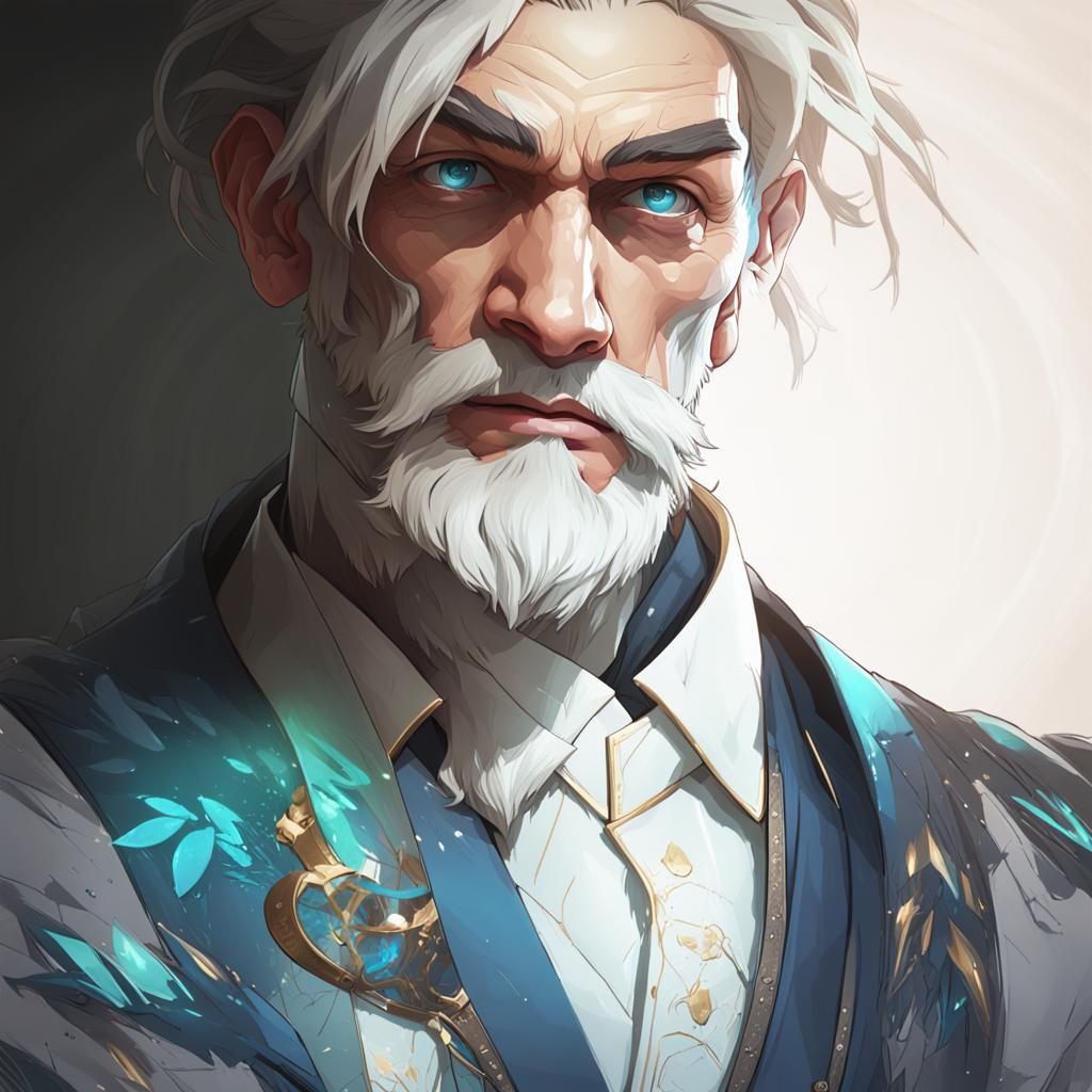 Inspiring Mage Portrait in Hyperdetailed Digital Art