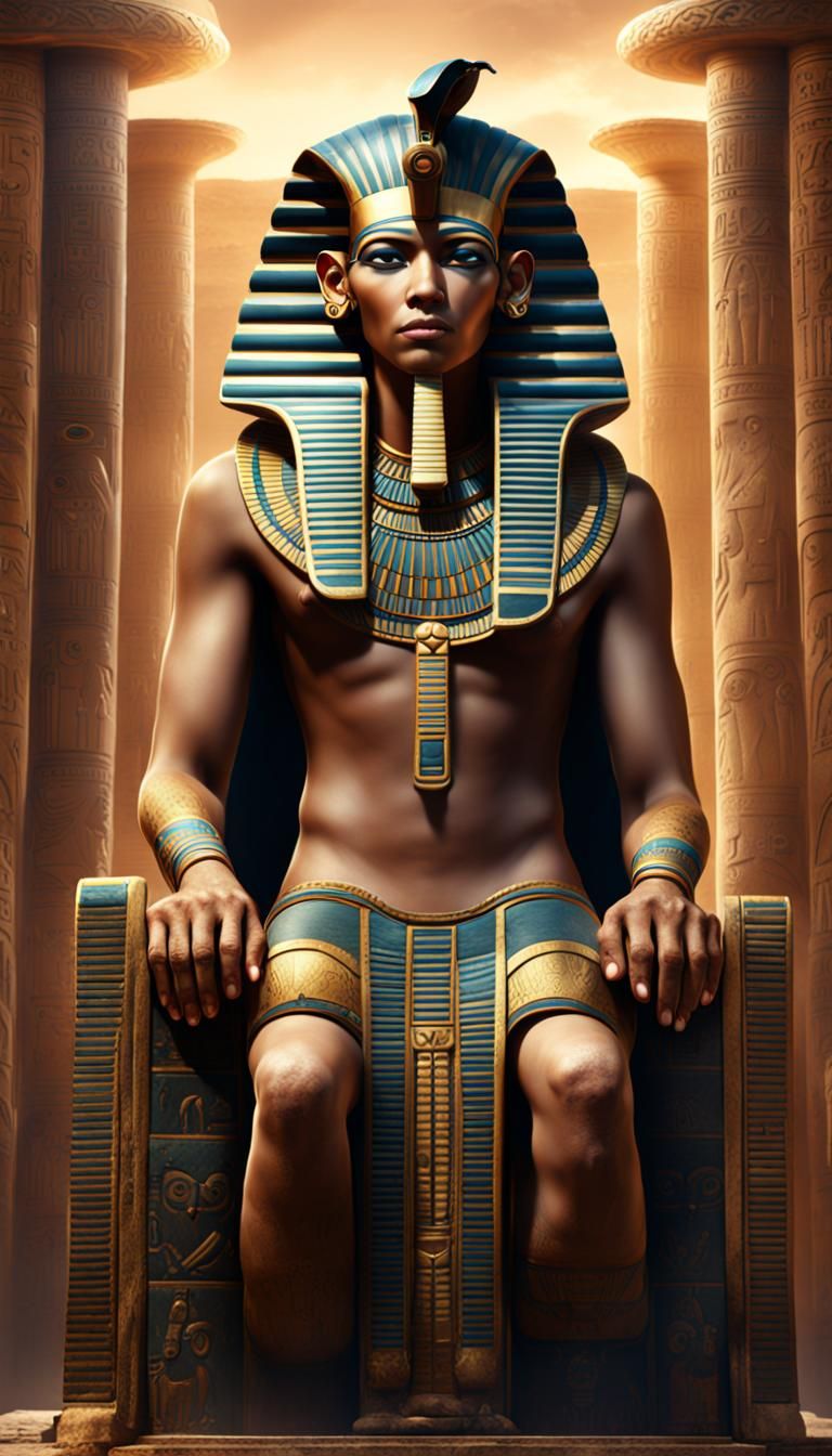 Epic Digital Painting of Ancient Egyptian God Ptah