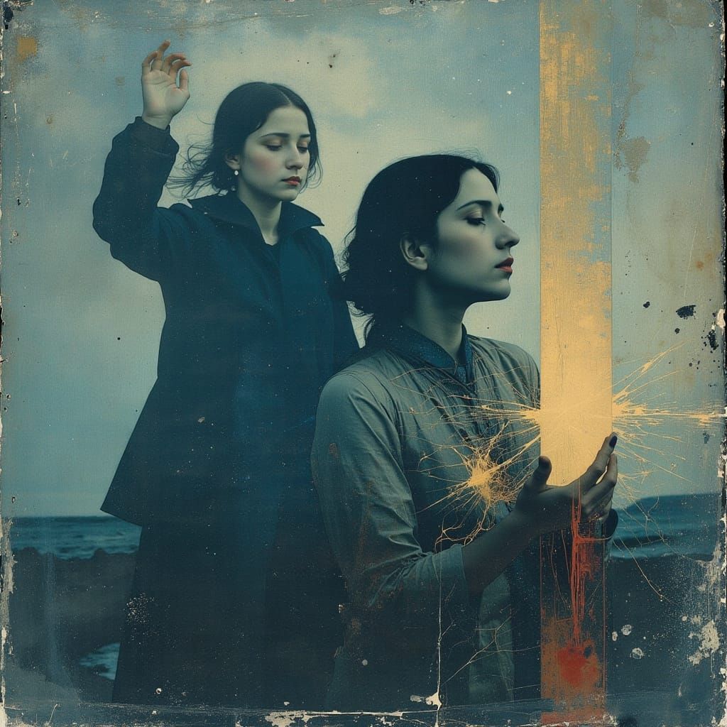 Holy Portrait in Art Nouveau Style