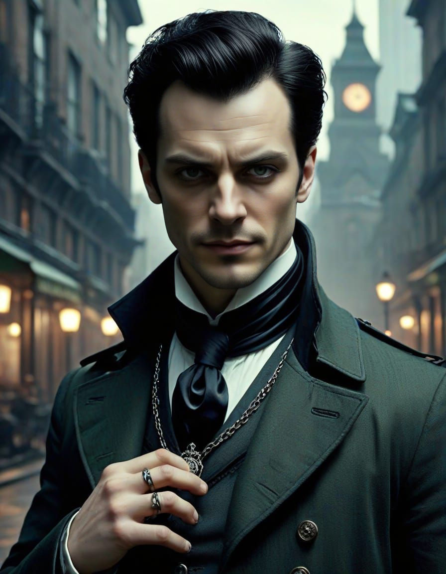 Steampunk Moriarty: Handsome Criminal in Victorian City