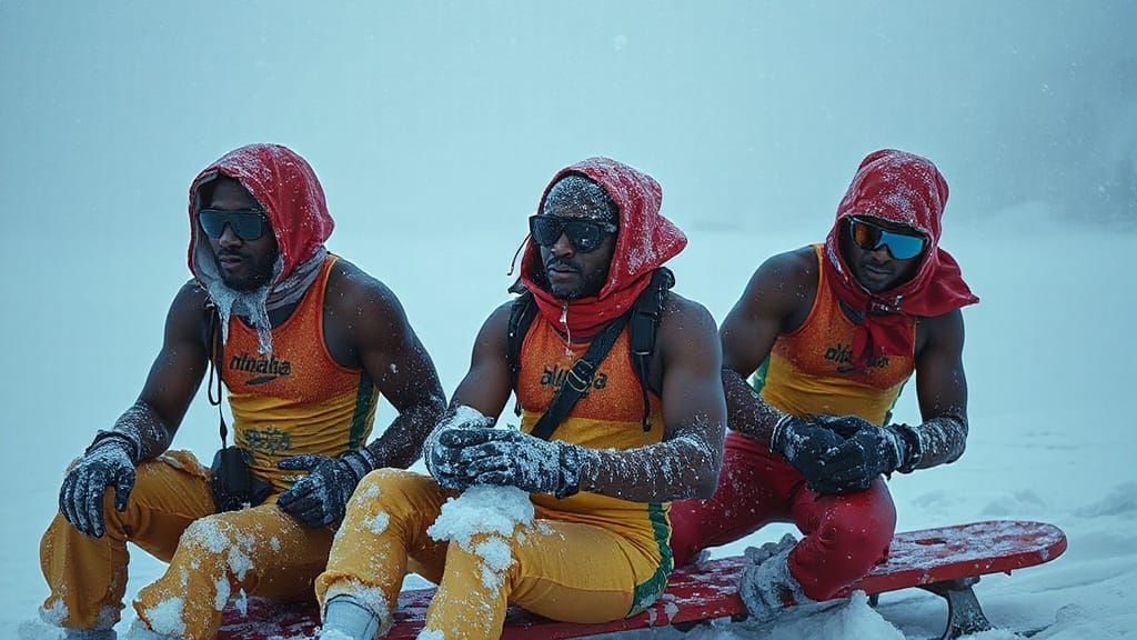 Jamaican Bobsled Team Braves Blizzard in Speedos