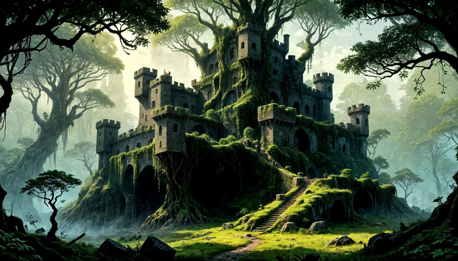 Fantasy Castle Lost to the Wilderness