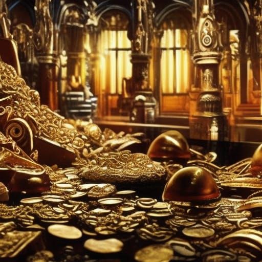 Piles of Gold and Jewels: Cinematic Digital Painting