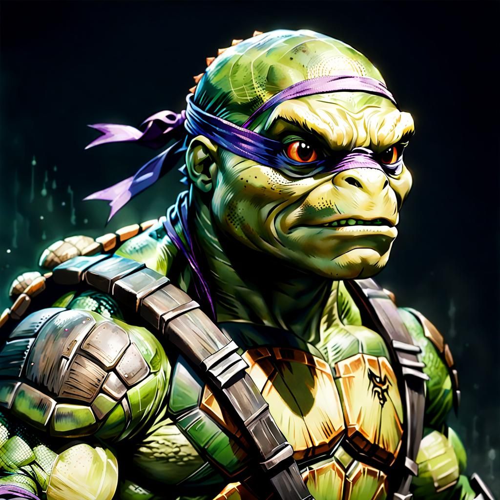 Ninja Turtle as Frankenstein Monster Illustration