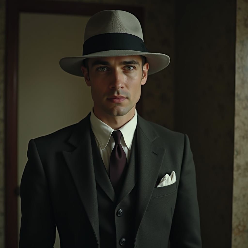 Mid Century Executive in Film Noir Attire