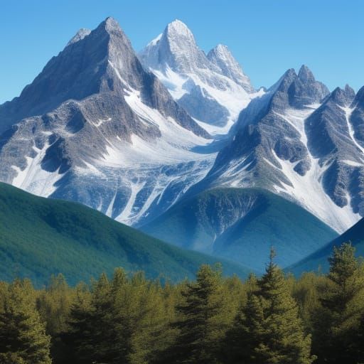 Airbrushed Mountains of Grand Teton National Park
