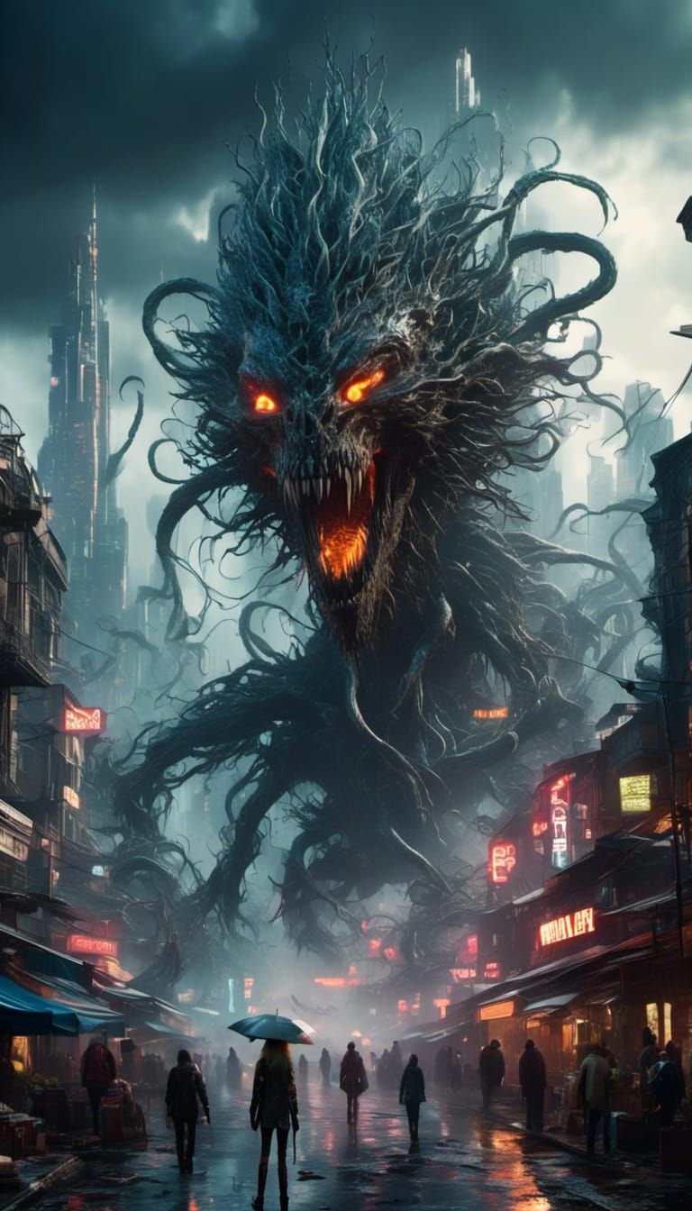 Siren Head Towers Over Apocalyptic Cityscape