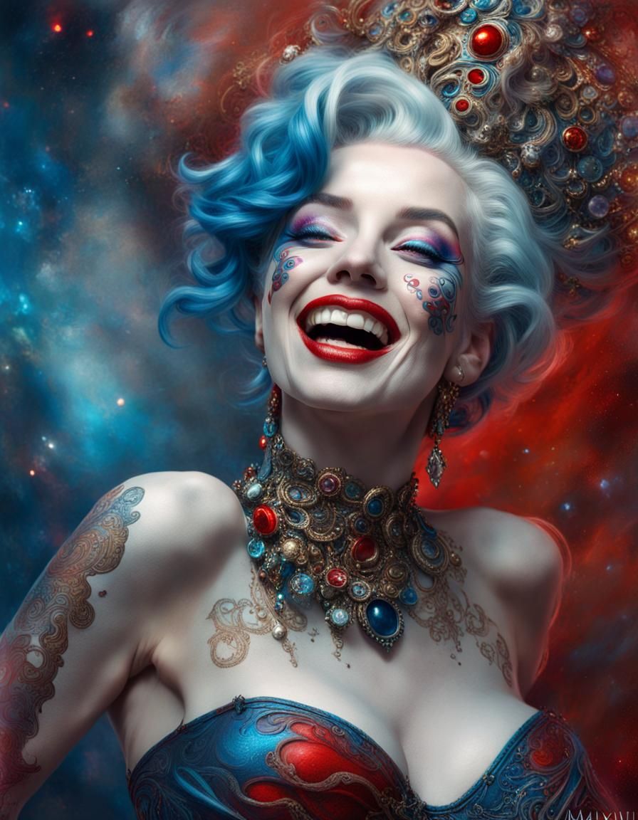 Nebula Goddess: Marilyn Monroe as Harley Quinn