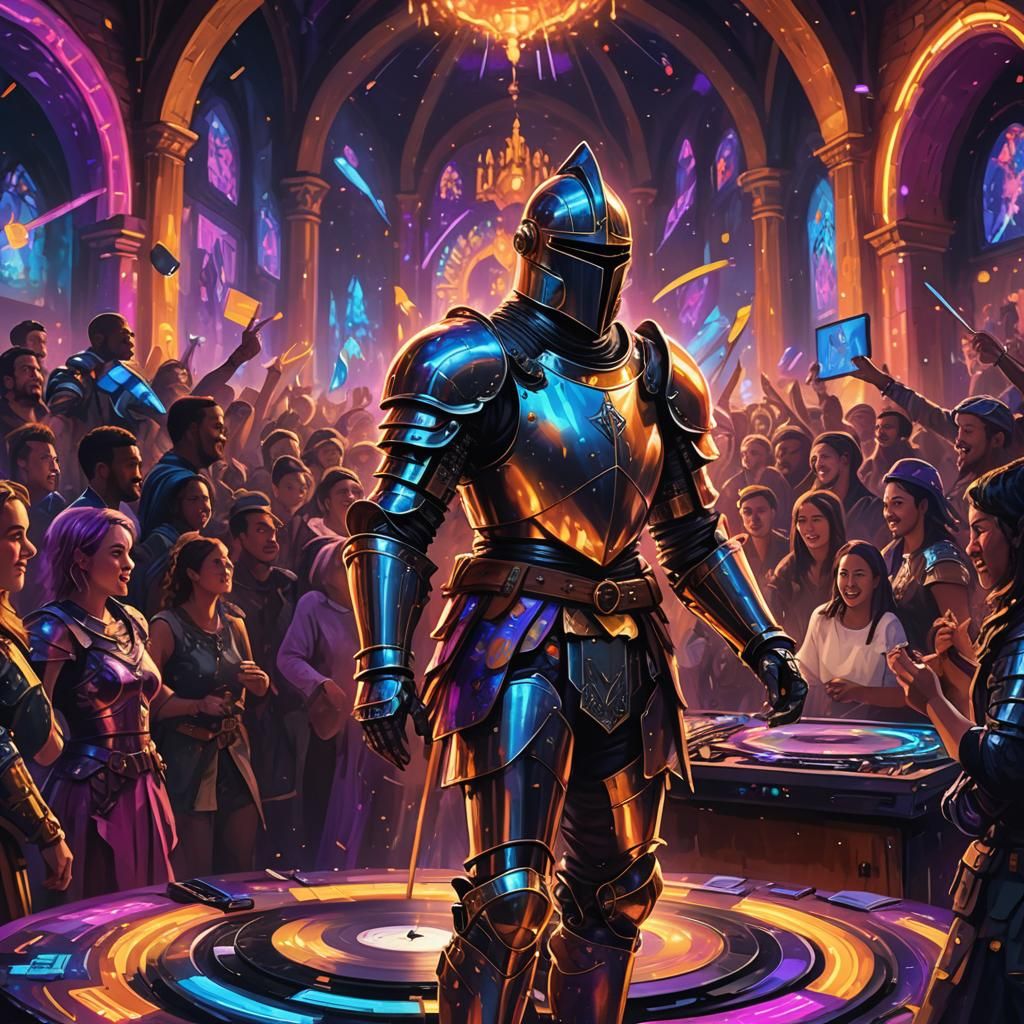 Knight Spins Records in Futuristic Fantasy Party