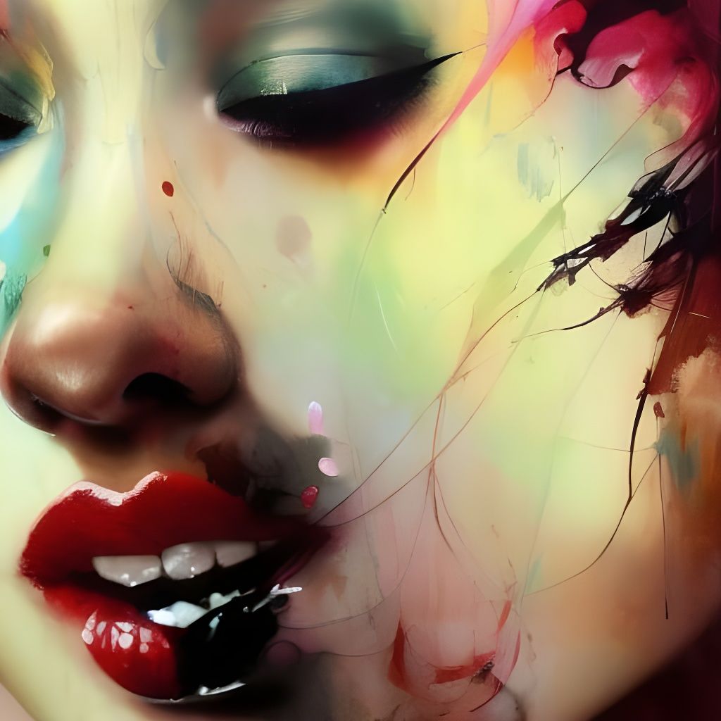 Study of the face of a decomposing Zombie.