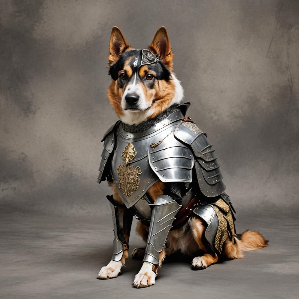 Dog in Shining Knight's Armor