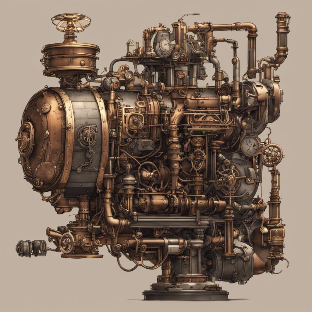 Steampunk Engine Embodies Life's Meaning