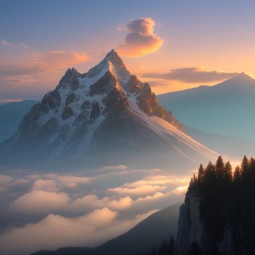 Mount Olympus at Dawn: Divine Light